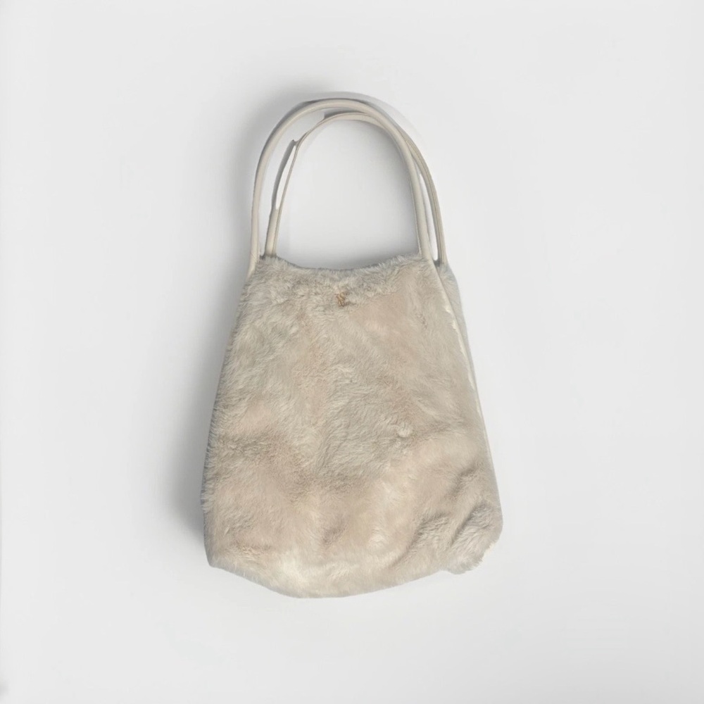 Purses Victoria's Secret Cream Faux Fur Shoulder Bag
